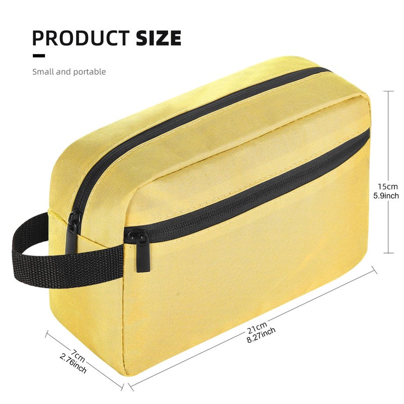 Icramsy Travel Toiletry bag Toiletry bag for women men Hanging Cosmetic bag Travel accessories for Women Men (Yellow) - Image 2